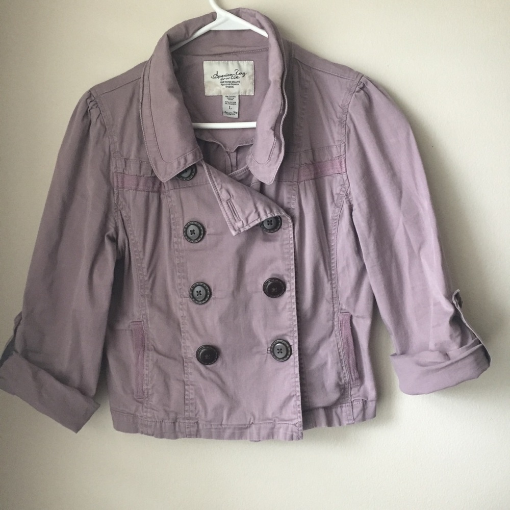 American Rag Cie Cropped Lavender Jacket